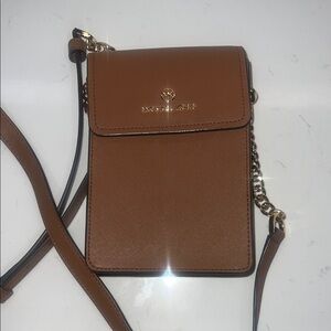 Michael Kors Tan Crossbody with Gold Chain